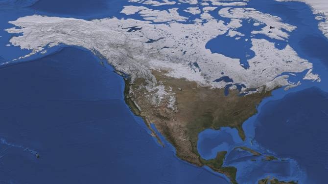 América del Norte. (Foto: NASA/Goddard Space Flight Center Scientific Visualization Studio)