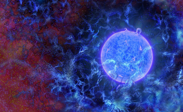 Ilustración del entorno de las primeras estrellas del universo. / N.R.Fuller, National Science Foundation